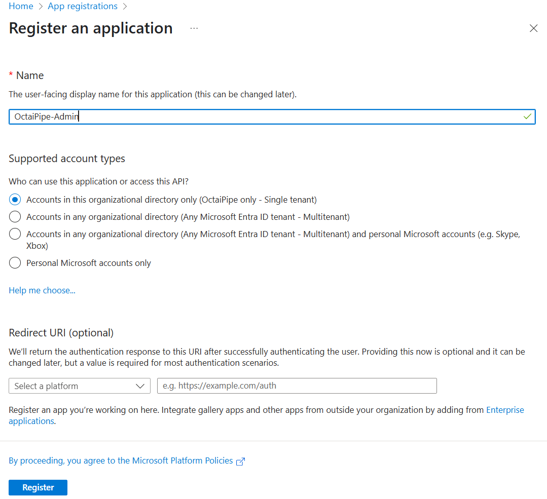 App Registration Setup